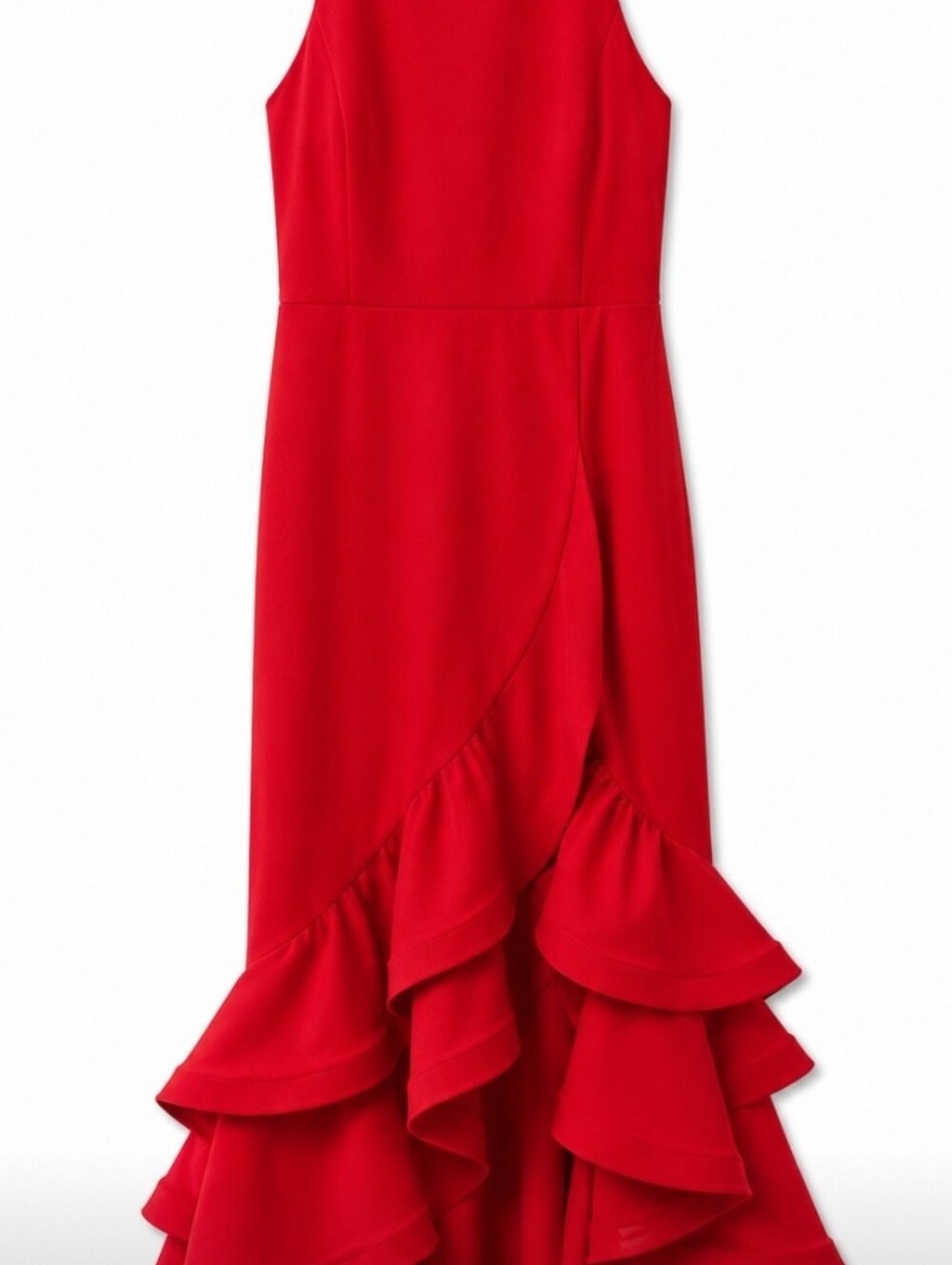 Besty Adams Beautiful High-Low Ruffle Gown